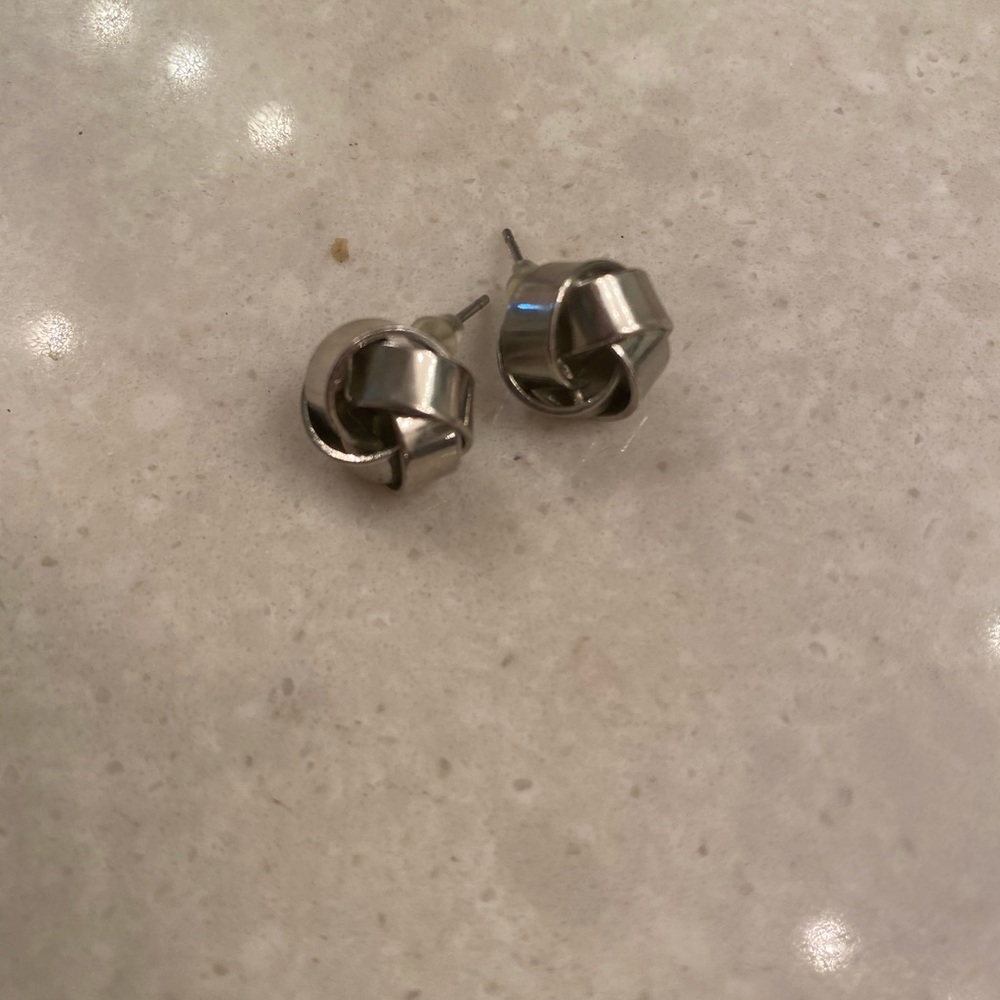 Silver Knot Earrings